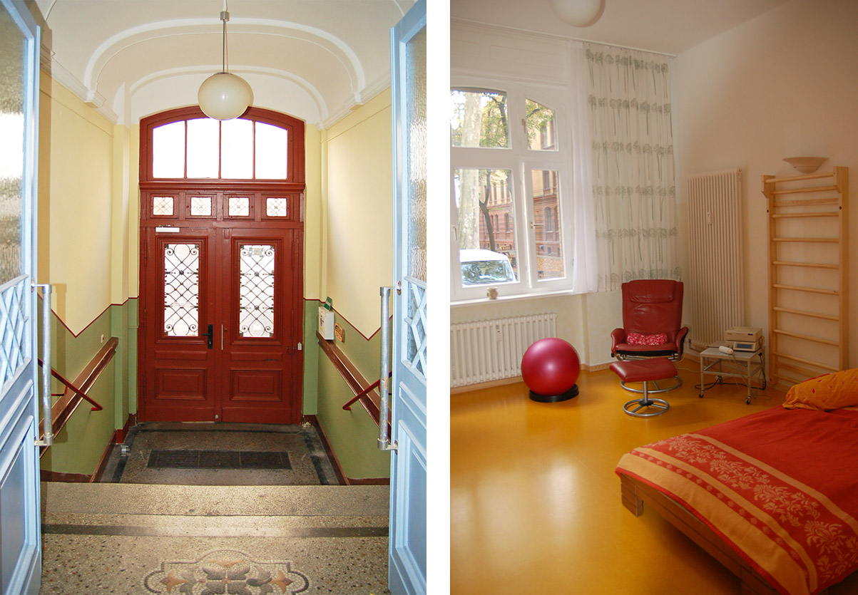 Treppenhaus und Zimmer